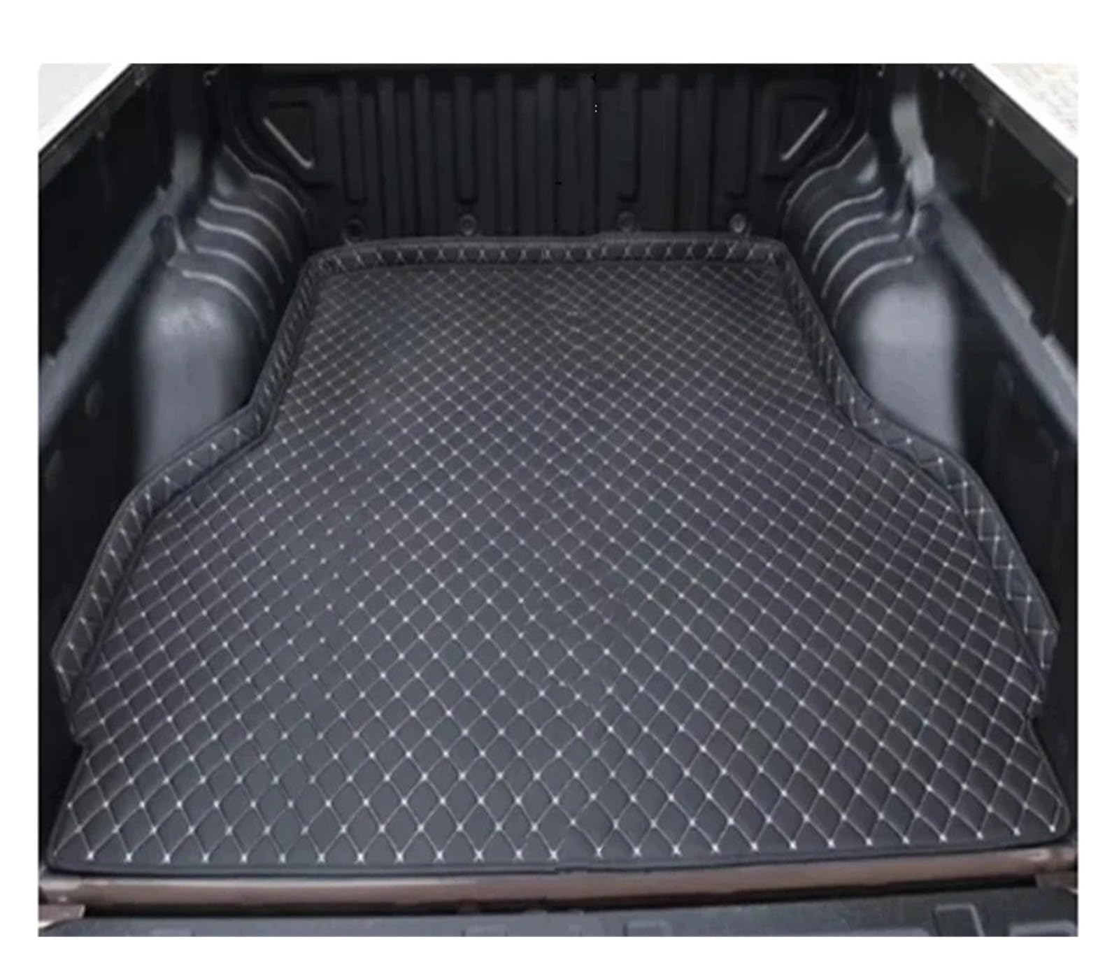 Kofferraummatten Für Große Für Wand Für GWM Für POER 2020-2025 Custom Car Trunk Haupt Matte wasserdichte Anti Scratch Nicht-Slip Schützen Abdeckung Kofferraum schutzmatte(Black Beige) von FTJKKVV