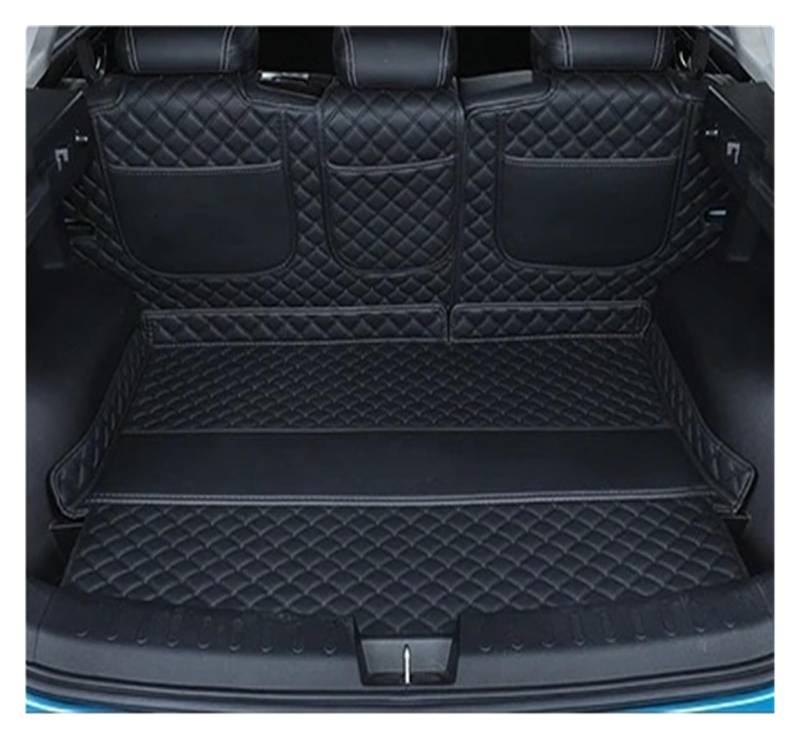 Kofferraummatten Für Haval Für Jolion 2021 Stamm Leder Matten Teile Hinten Boot Liner Styling Anti-Schmutz Schutz Fach Abdeckung Kofferraum schutzmatte(B Black) von FTJKKVV