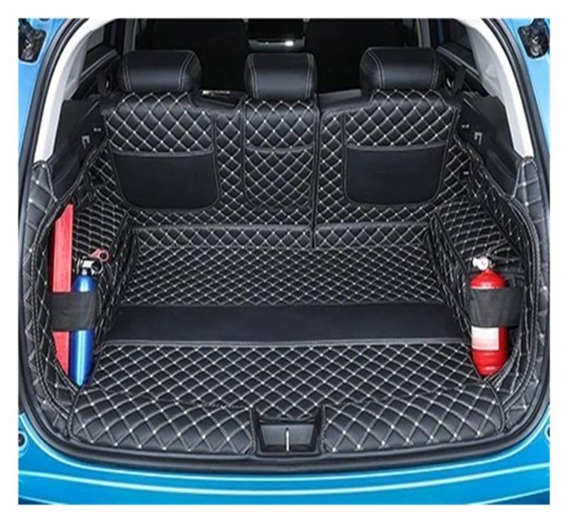 Kofferraummatten Für Haval Für Jolion 2021 Stamm Leder Matten Teile Hinten Boot Liner Styling Anti-Schmutz Schutz Fach Abdeckung Kofferraum schutzmatte(B Black beige) von FTJKKVV