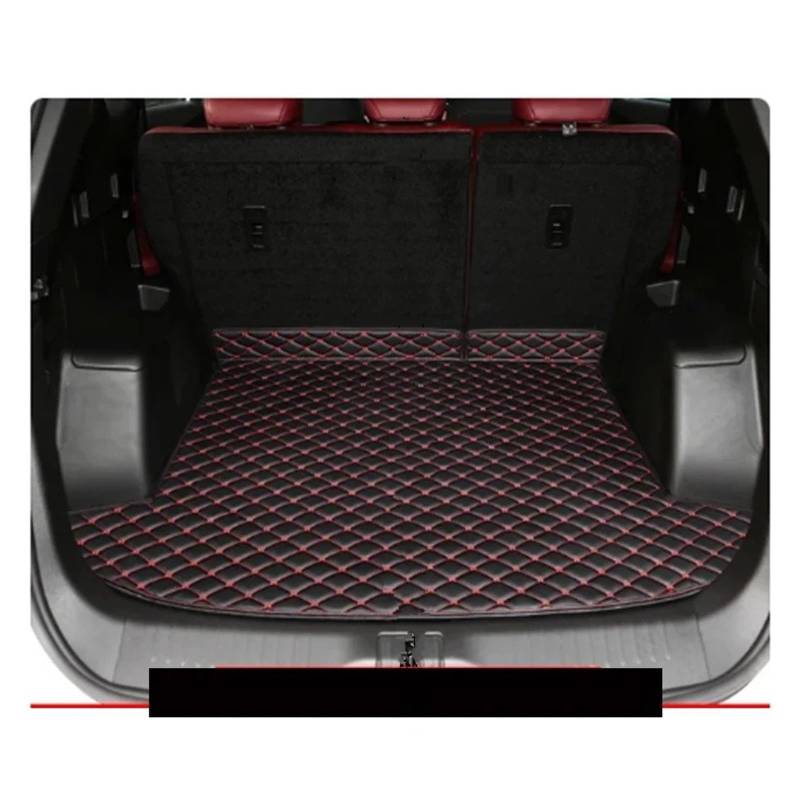 Kofferraummatten Für JETOUR X70 Plus 2021-2025 Auto Styling Custom Stamm Haupt Matte wasserdichte Anti Scratch Nicht-Slip Schützen Abdeckung Kofferraum schutzmatte(A Black red) von FTJKKVV