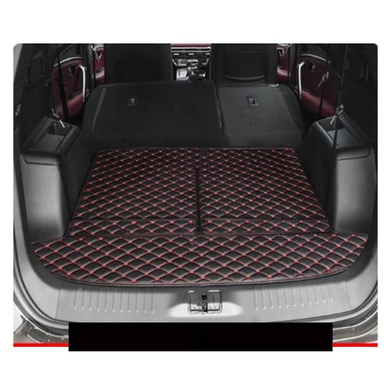 Kofferraummatten Für JETOUR X70 Plus 2021-2025 Auto Styling Custom Stamm Haupt Matte wasserdichte Anti Scratch Nicht-Slip Schützen Abdeckung Kofferraum schutzmatte(B Black Beige) von FTJKKVV