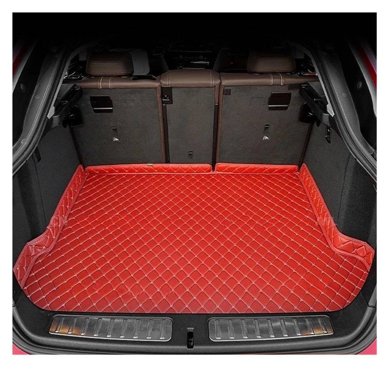 Kofferraummatten Für Jeep Für Cherokee 2014 2015 2016 2017 Auto Fußmatten Kofferraum Matte Auto Fuß Pads Teppich Abdeckung Innen Zubehör Kofferraum schutzmatte(Red-1PC) von FTJKKVV