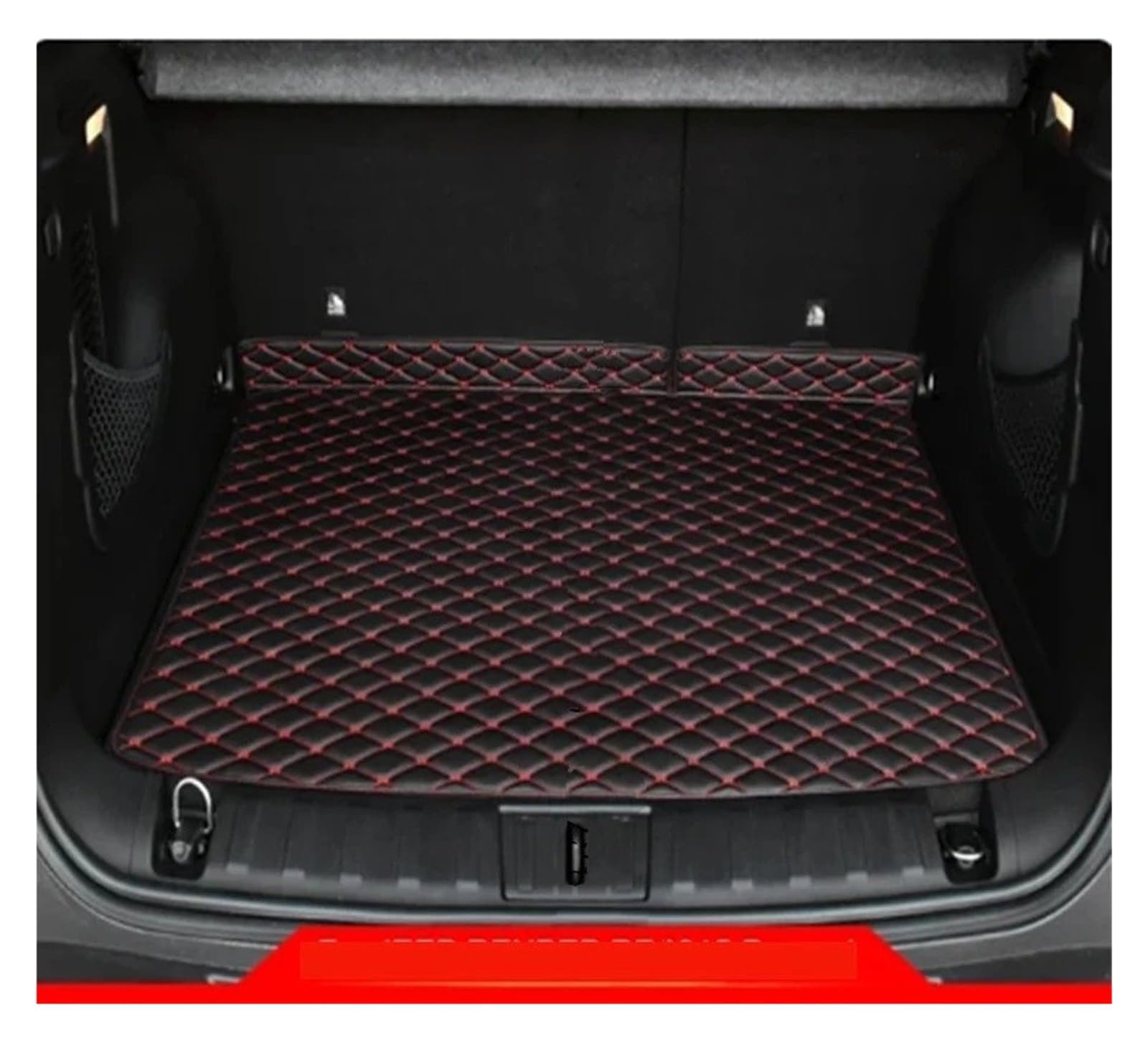 Kofferraummatten Für Jeep Für Renegade BU 2015-2025 Custom Car Stamm Haupt Matte wasserdichte Anti Scratch Nicht-Slip Schützen Abdeckung Interne Kofferraum schutzmatte(Black red) von FTJKKVV