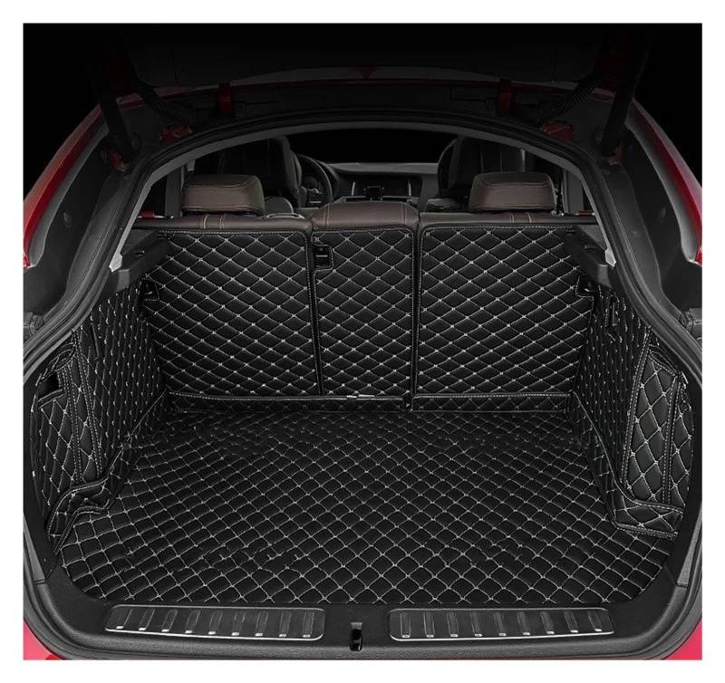 Kofferraummatten Für Q5 2013 2014 2015 2016 Auto Fußmatten Vollständige Abdeckung Kofferraum Matte Fuß Pads Auto Zubehör Für Cargo-Liner Teppich Kofferraum schutzmatte(Black-Beige-Trunk) von FTJKKVV