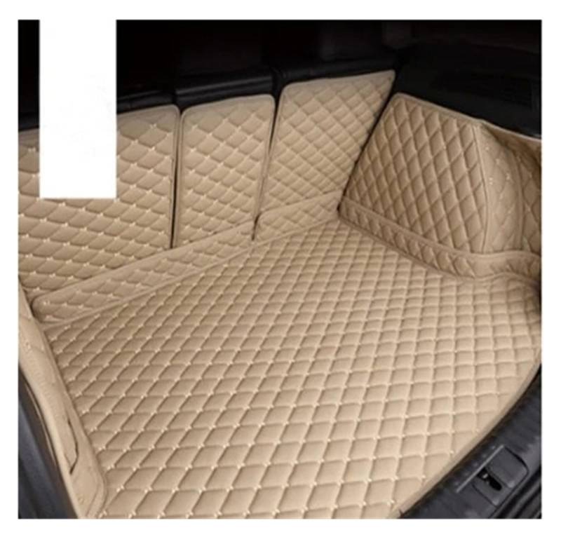 Kofferraummatten Für Subaru Für Forester 2013-2018 Leder Kofferraum Matte Für Cargo-Liner Zubehör Innen Boot Kofferraum schutzmatte(A Beige) von FTJKKVV