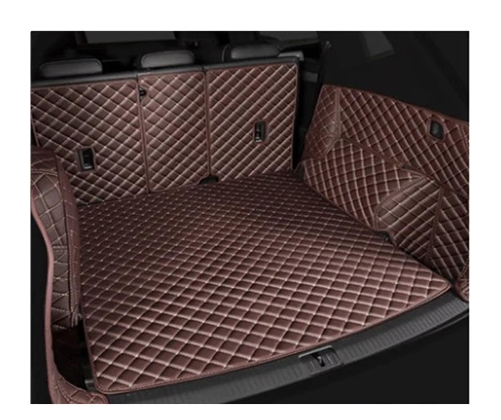 Kofferraummatten Für Tesla Für Modell 3 2019 Leder Kofferraum Matte Für Cargo-Liner Zubehör Innen Boot Kofferraum schutzmatte(A Brown) von FTJKKVV