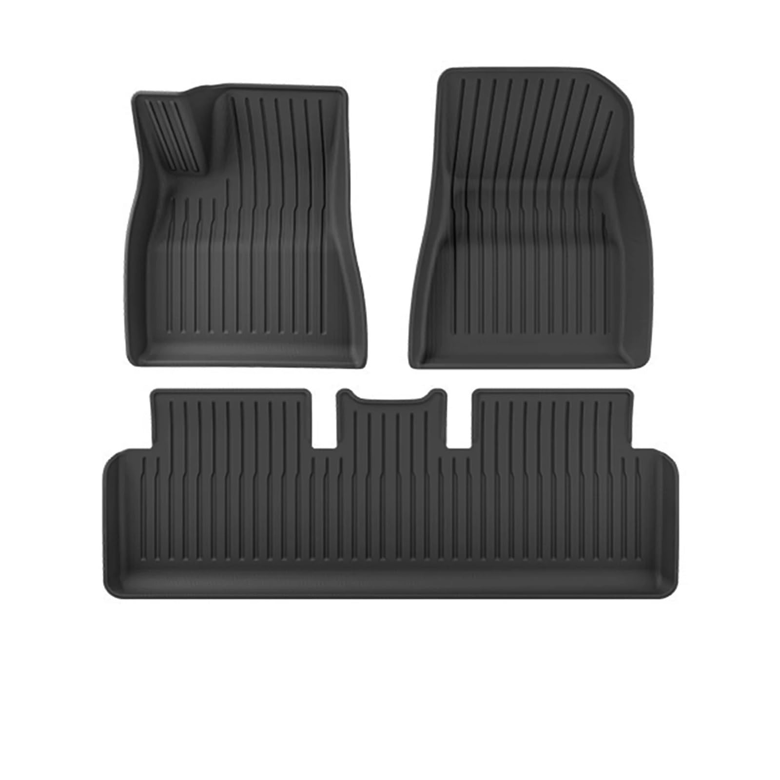 Kofferraummatten Für Tesla Für Modell 3 Highland 2024 Fußmatten Alle Wetter Vorne Hinten Für Cargo Liner Matte wasserdichte Anti-Slip Matten Zubehör TPE Kofferraum schutzmatte(3pcs LHD Floor Mat) von FTJKKVV