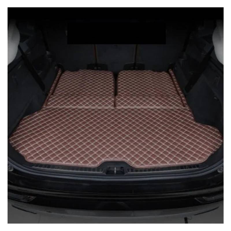 Kofferraummatten Für Volvo Für XC90 2015 2016 2017 2018 Leder Kofferraum Matte Für Cargo-Liner Accesorios Teppiche Auto Alfombrillas Coche Tapetes Kofferraum schutzmatte(A Coffee) von FTJKKVV