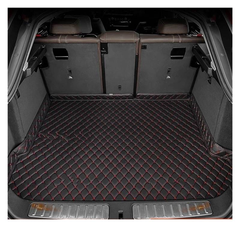 Kofferraummatten Für X3 E83 2005 2006 2007 2008 2009 2010 Auto Fußmatten Kofferraum Matte Boot Teppich Innen Zubehör Kofferraum schutzmatte(Black-Red-1PC) von FTJKKVV