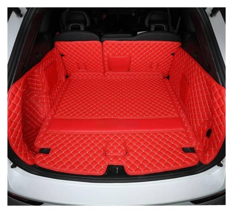 Kofferraummatten Kofferraum Matte wasserdichte Schutz Pad Lether Innen Für Cargo-Liner Auto Styling Für Volvo XC40 Zubehör Kofferraum schutzmatte(Full Red) von FTJKKVV