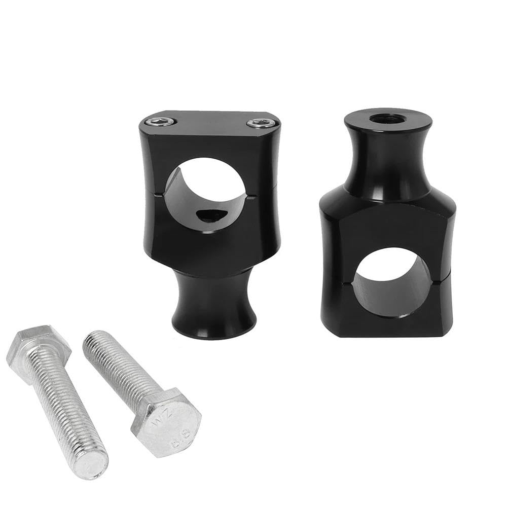 Lenkerklemme 1 Paar Universal Für Dyna Für Sportster Lenker Riser Clamp 22mm 25mm CNC Aluminium Schwarz Motorrad Griff Bar Montage Lenker Riser(22mm Black) von FTJKKVV