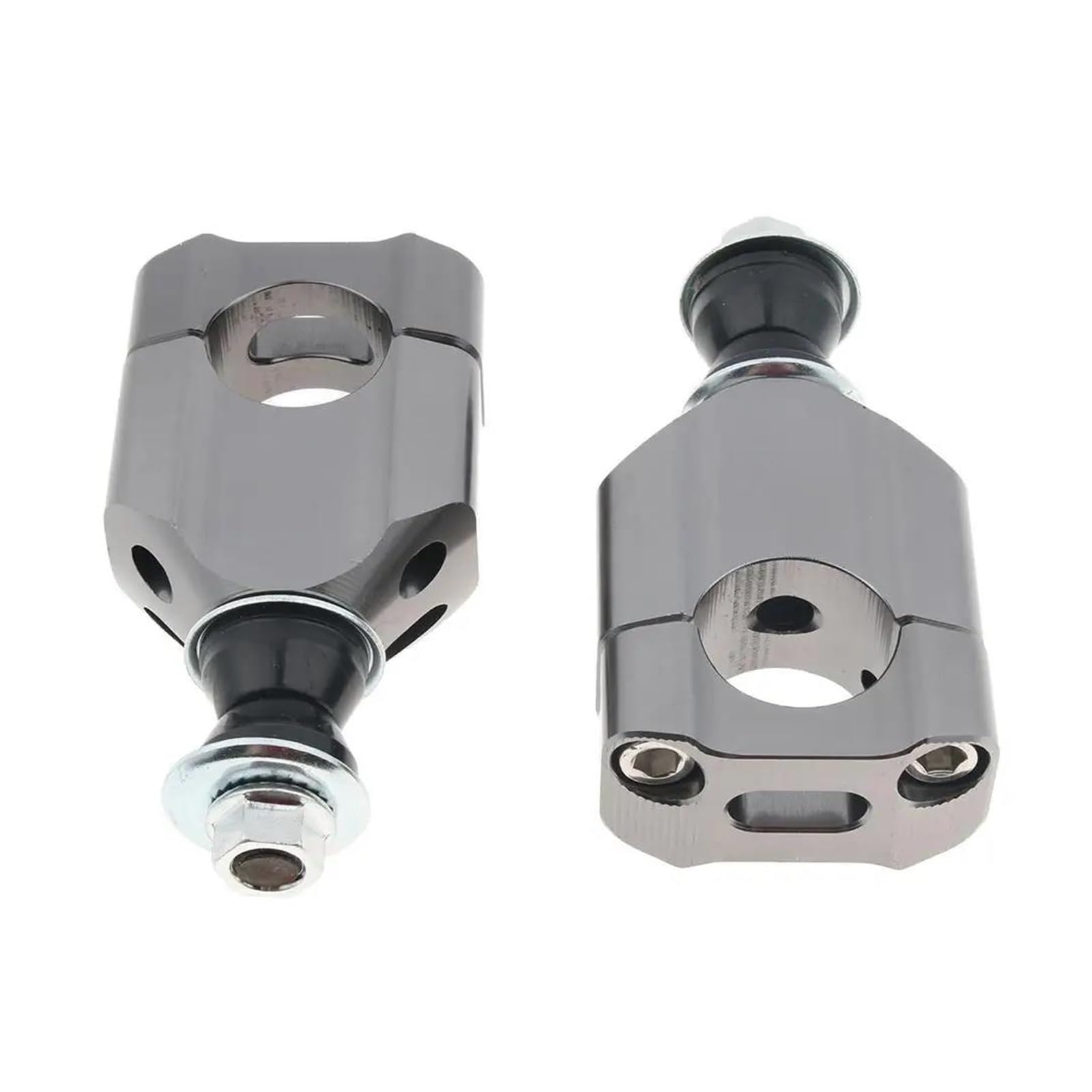 Lenkerklemme 2 Stück 1 1/8 Zoll 28 Mm Links- Und Rechtslenker CNC-Motorrad-Lenkerhalterung Riser Clamp Aluminium Präzisions-CNC-gefräst Lenker Riser(Silber) von FTJKKVV