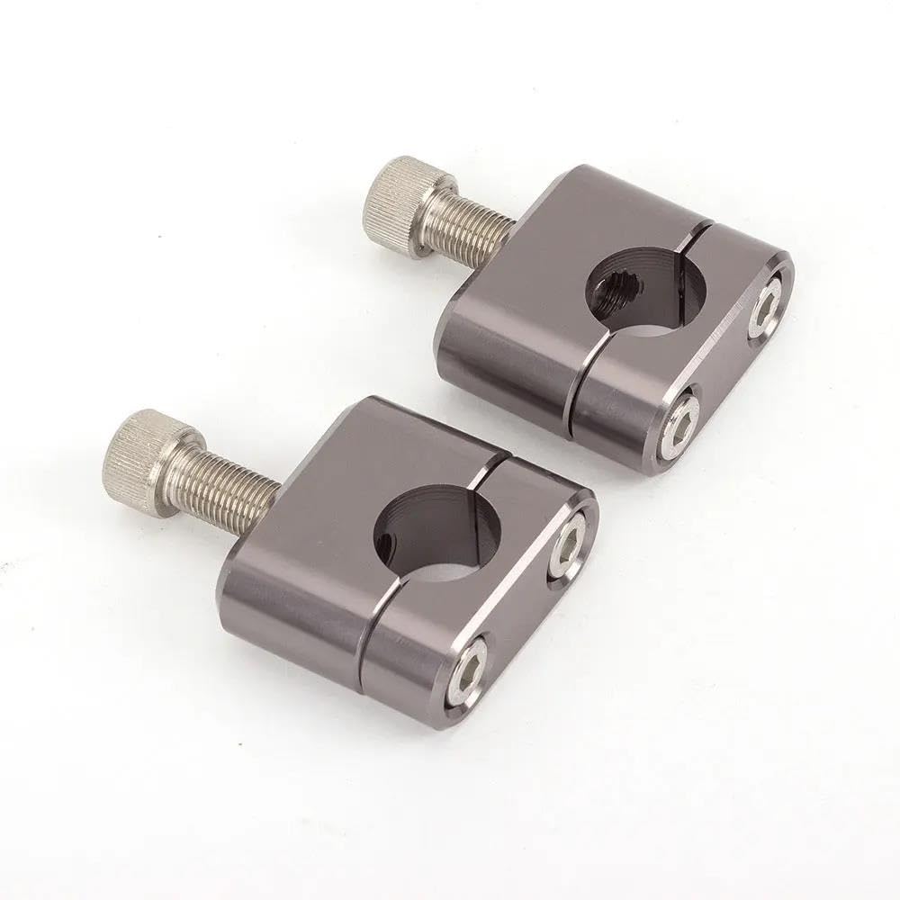 Lenkerklemme 22mm 28mm Für Pit Dirt Bike Racing Zubehör ATV CNC Motorrad Universal Lenker Griff Fat Bar Riser Halterung Clamp Adapter Lenker Riser(22mm Grey) von FTJKKVV