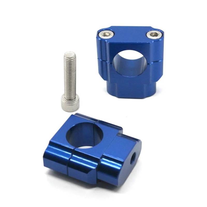 Lenkerklemme 22mm 28mm Für Pit Dirt Bike Racing Zubehör ATV CNC Motorrad Universal Lenker Griff Fat Bar Riser Halterung Clamp Adapter Lenker Riser(28mm Blue) von FTJKKVV