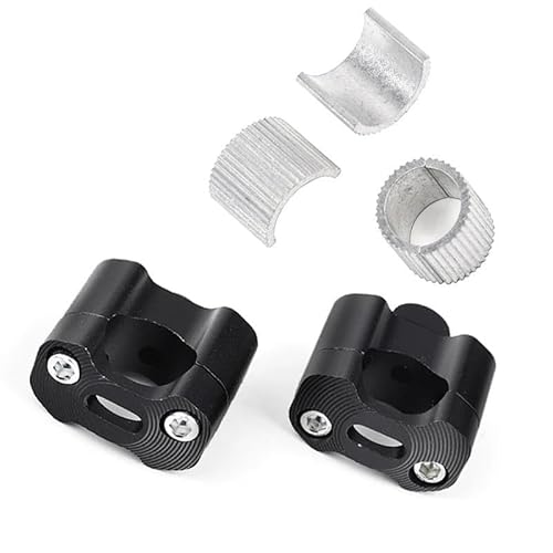 Lenkerklemme Für Pit Für Dirt Bike Racing Motorrad Für Enduro Für Supermoto MX ATV CNC Billet Lenker Fat Bar Riser Halterung Clamp Adapter 22MM 28MM Lenker Riser(22mm 28mm Black) von FTJKKVV