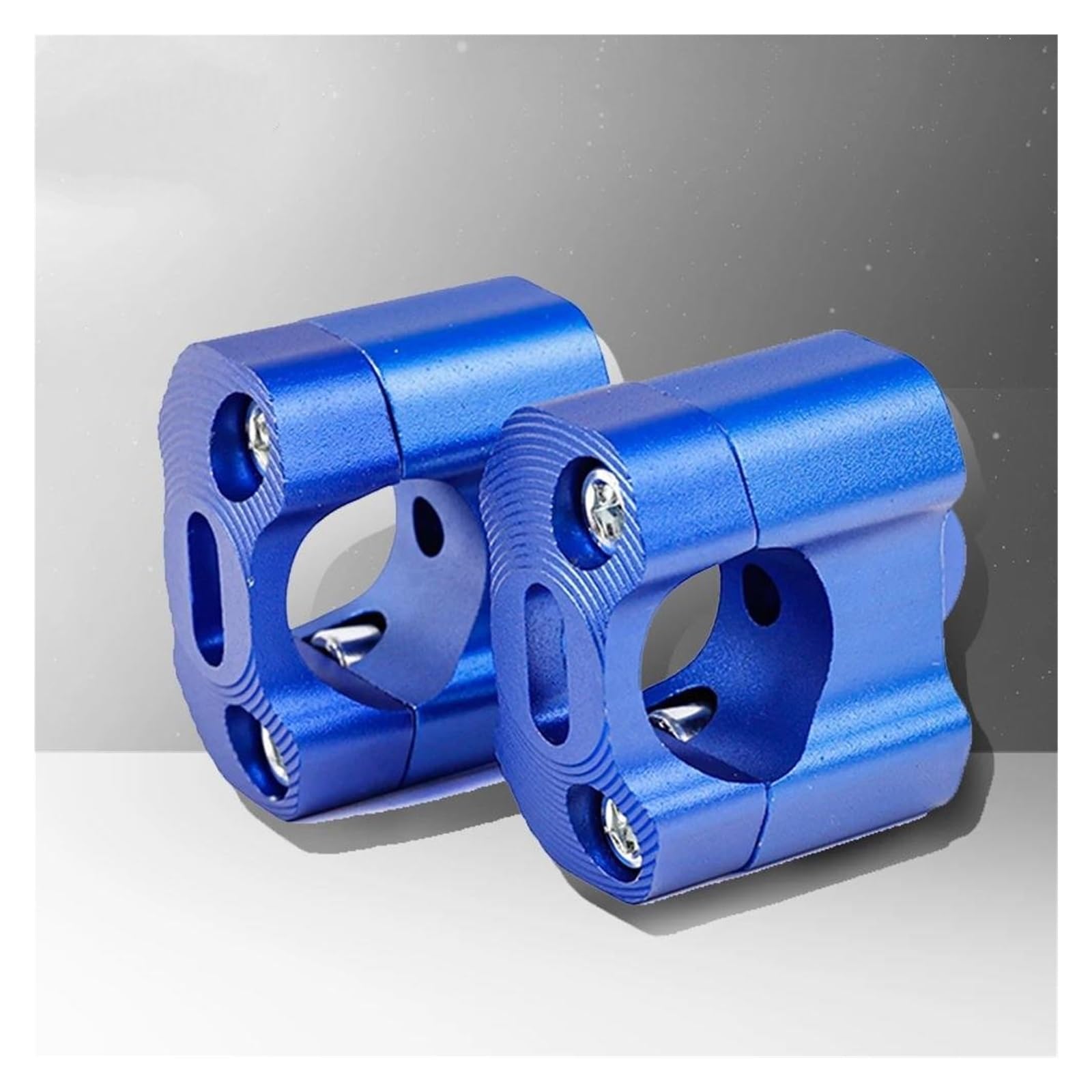 Lenkerklemme Für Pit Für Dirt Für Bike Für Rennmotorrad Für Enduro CNC Billet Lenkerklemme Fat Bar Riser Halterung Klemmadapter 22 28mm Lenker Riser(Blau) von FTJKKVV