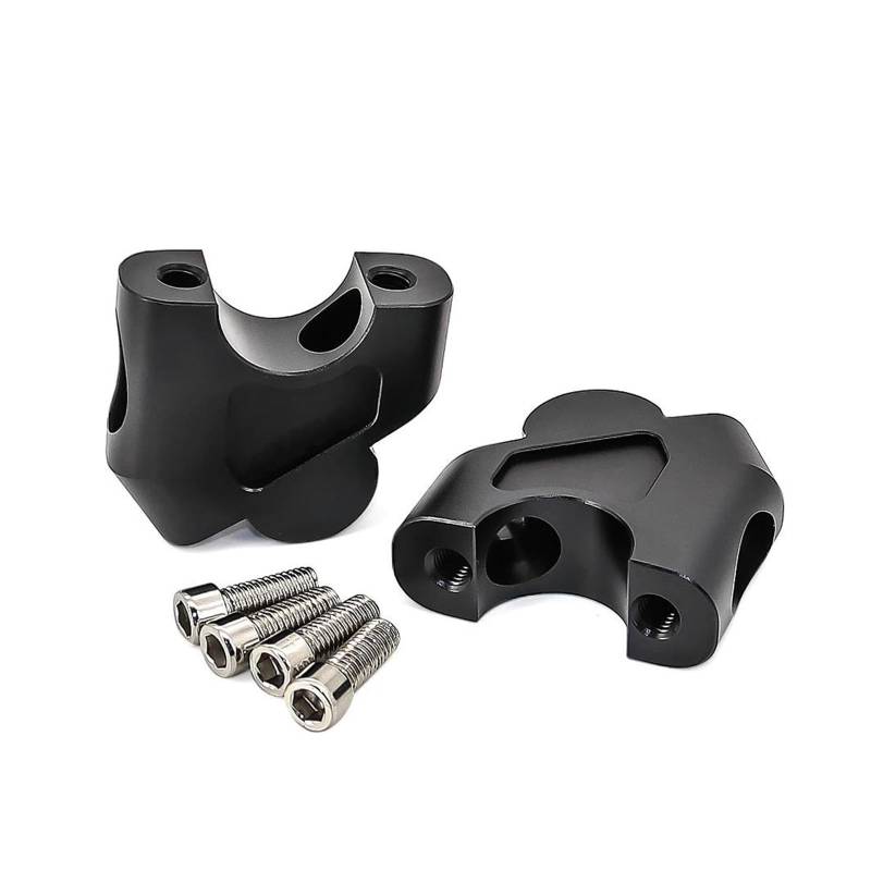 Lenkerklemme Motorrad-Lenkererhöhung Höhe Nach Oben Und Nach Hinten Verstellbar Adapterklemme Aluminium-Lenkererhöhung Für CB 500 X CB500X 2020 Lenker Riser(Schwarz) von FTJKKVV