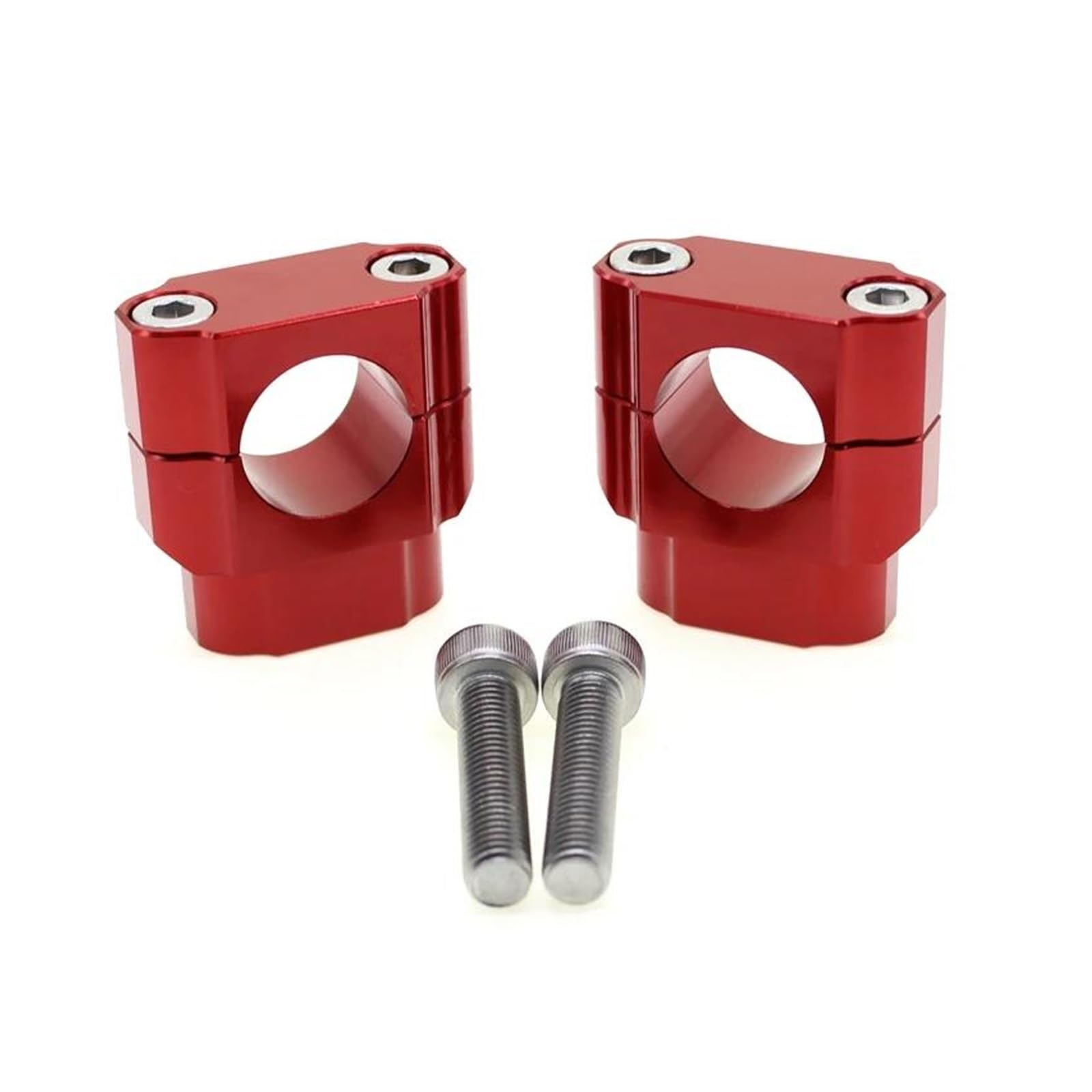 Lenkerklemme Motorradzubehör Universal 7/8 Aluminium Motorrad Lenkererhöhung 22mm 28mm Lenkerhalterung Klemmen Dirt Pit Bike Lenker Riser(28mm red) von FTJKKVV