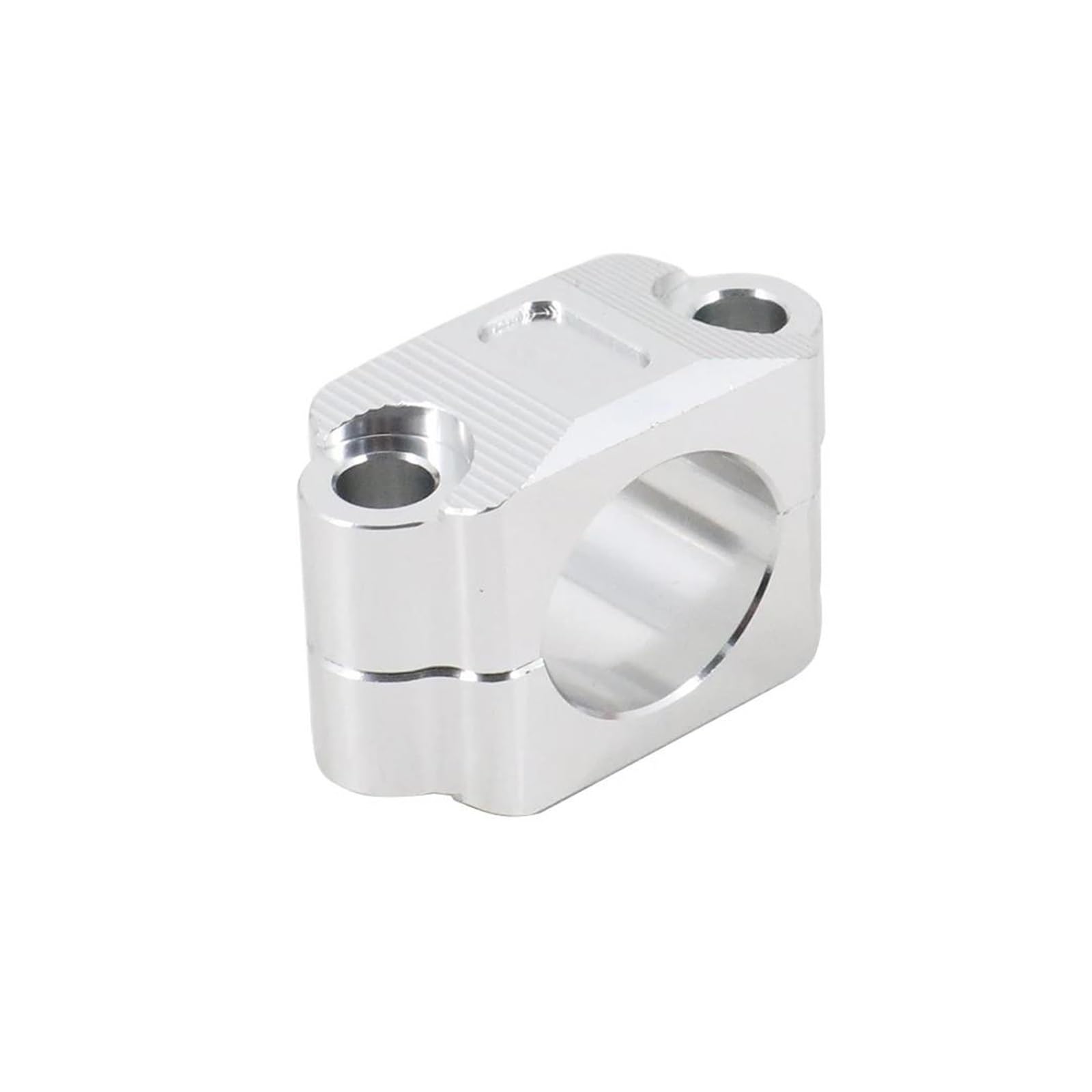 Lenkerklemme Universal Motorrad Aluminium Legierung Motorrad Lenker Fat Bar Mount Clamp Adapter Riser Adapter Für 22mm Durchmesser Lenker Riser(Silber) von FTJKKVV