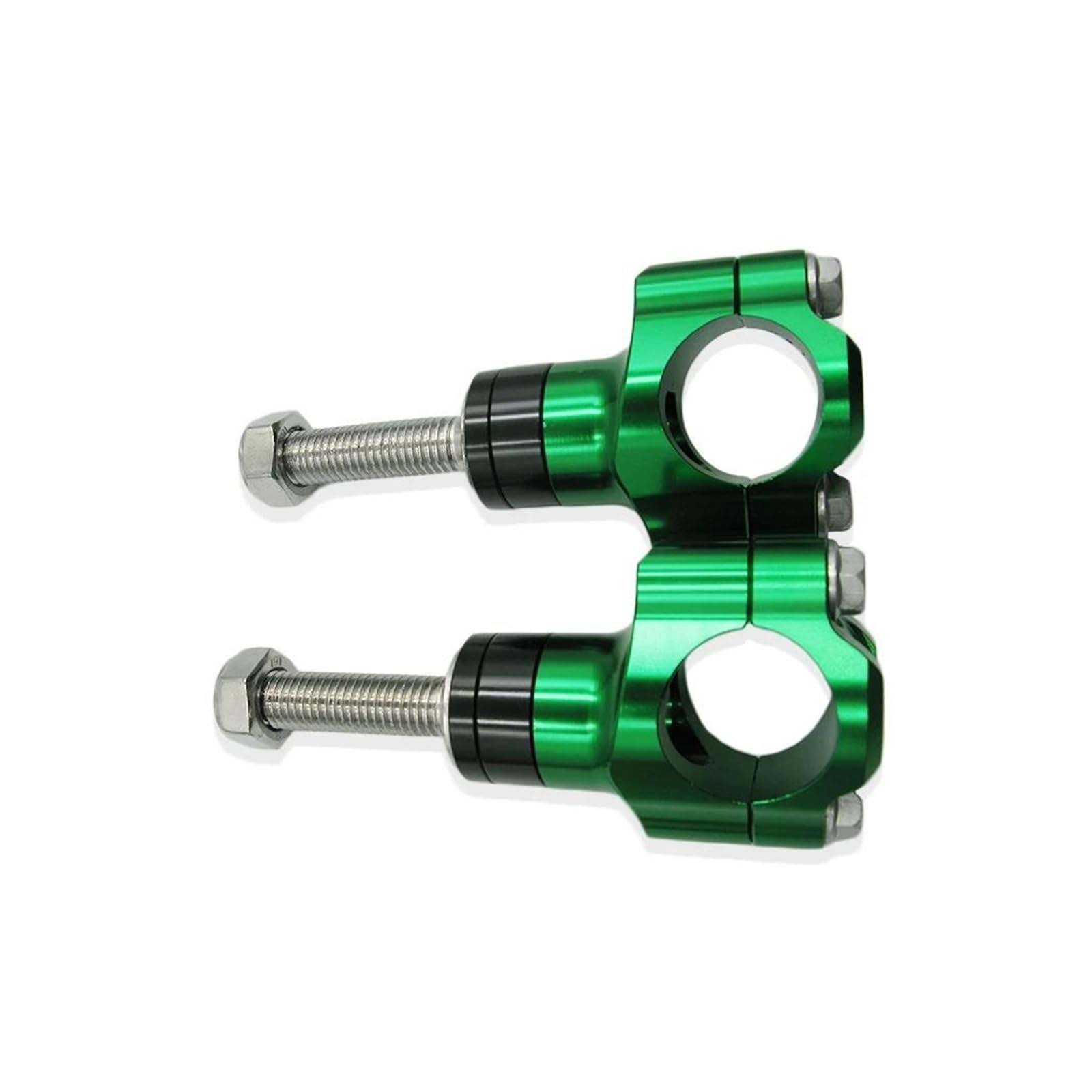 Lenkerklemme Universal Motorrad Zubehör M10 Lenkerklemme CNC Aluminium Verstellbar Riser 1 1/8“ 28mm Für Kawasaki Etc. Lenker Riser(M10-Green) von FTJKKVV