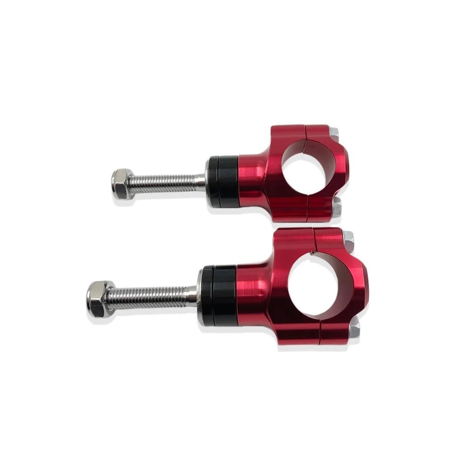 Lenkerklemme Universal Motorrad Zubehör M10 Lenkerklemme CNC Aluminium Verstellbar Riser 1 1/8“ 28mm Für Suzuki Etc. Lenker Riser(M10-Red) von FTJKKVV