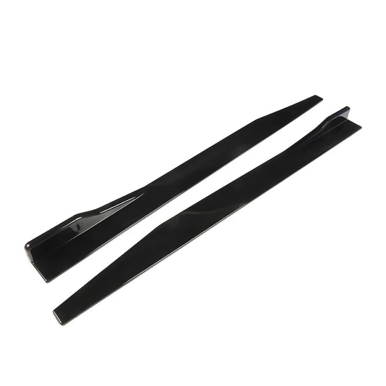 Seitenschweller 2 Pcs Universal 1,18M/46,4 Zoll Seite Röcke Spoiler Stoßstange Carbon Fiber Verlängerung Rocker Panels Lip Rock Für Seitenrock(Bright Black) von FTJKKVV