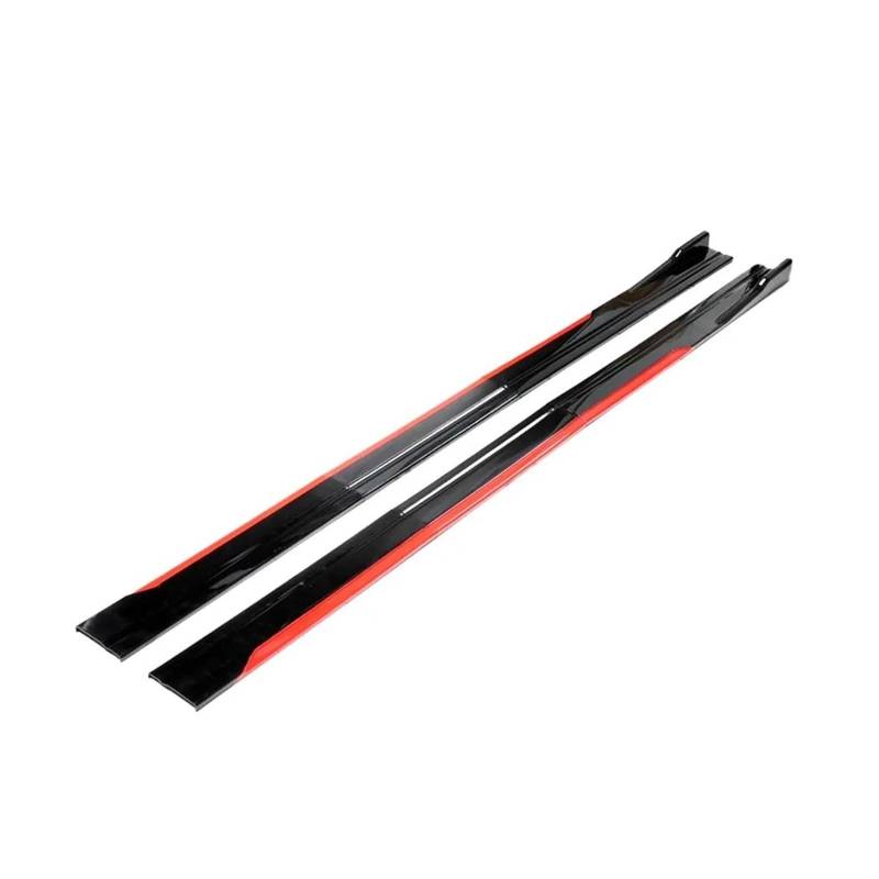 Seitenschweller 2m 2,18m Universal Für Toyota Auto Seitenschweller Verlängerung Splitter Stoßstange Racing Seitenflügel Stoßstange Lippe Seitenspoiler Seitenrock(Reddish Black 2.18m) von FTJKKVV