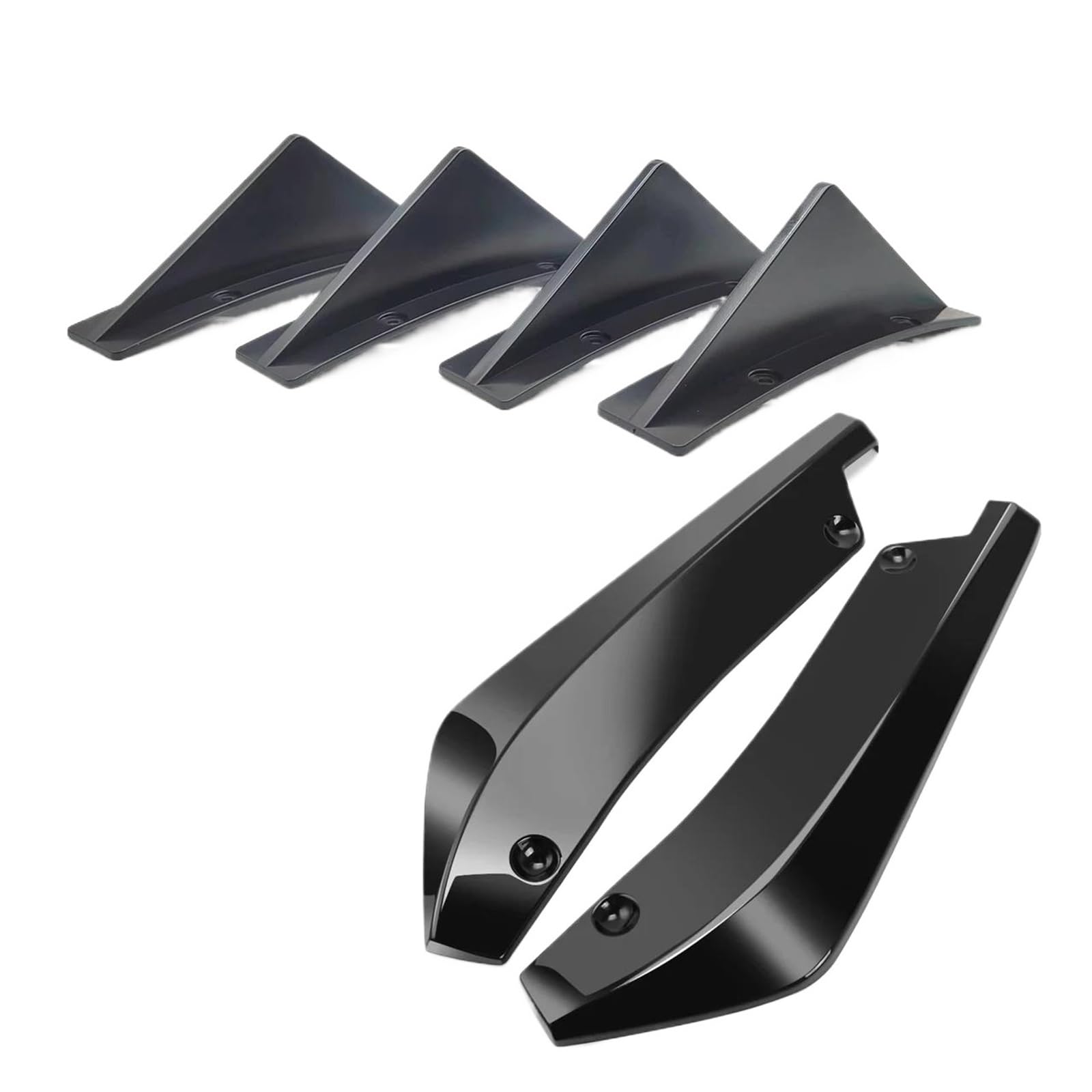 Seitenschweller 40cm Universal Heckstoßstange Splitter Abdeckung Diffusor Haifischflossen Spoiler Autozubehör Für Dodge Für Charger Für Challenger Für SXT Für SRT Seitenrock(Schwarz) von FTJKKVV