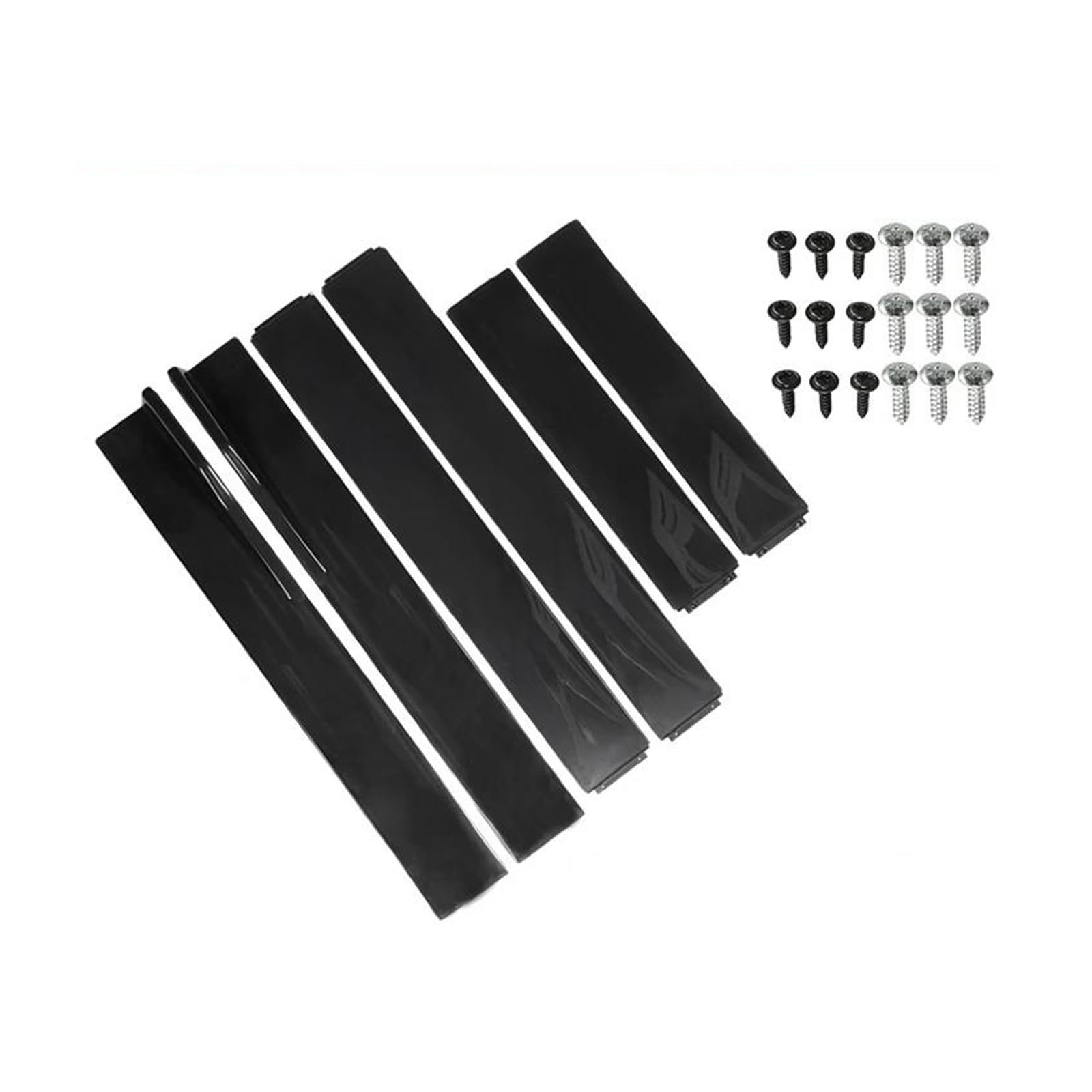 Seitenschweller 6 STÜCKE 2 M 2.2 M Universal Auto Styling Seitenschweller Verlängerung Rocker Panels Lip Wing Splitter Auf Stoßstange Seitenrock(2m Bright Black) von FTJKKVV