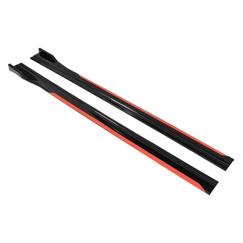 Seitenschweller 8 STÜCKE 2 M/2,18 M Universal Side Rock Erweiterung Rocker Platte Lip Separator Stoßstange Für Toyota Seitenrock(2.18m New Reddish Black) von FTJKKVV