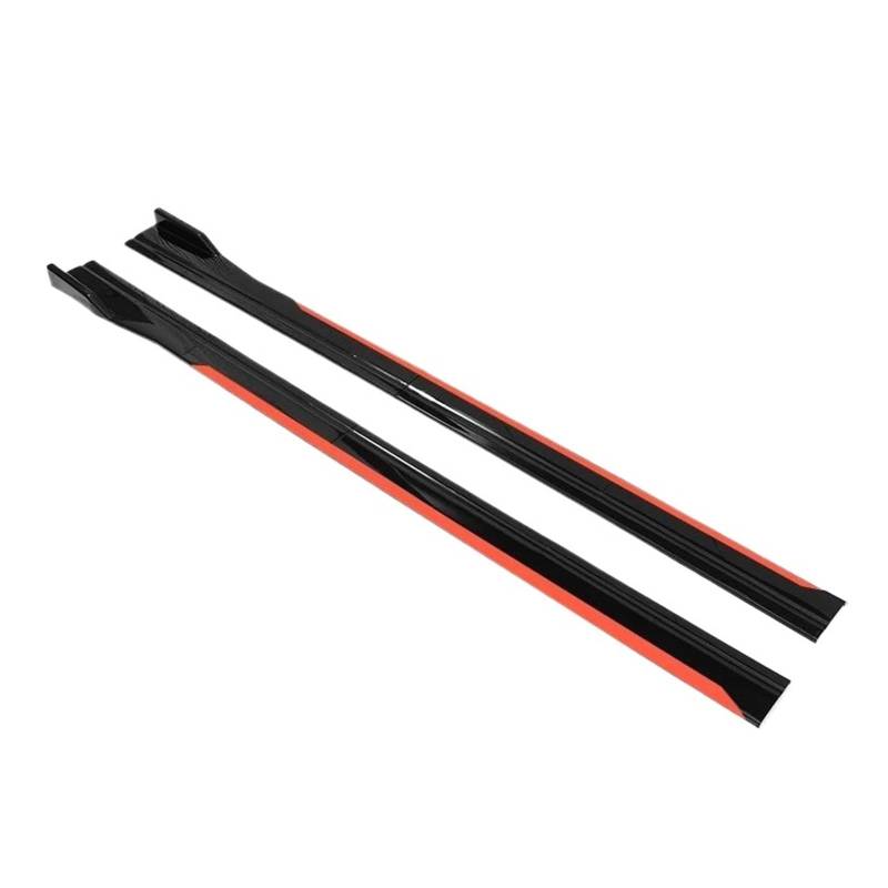 Seitenschweller 8 STÜCKE 2 M 2,2 M Universal Seitenschwellerverlängerung Automotive Sport Style Lippentrenner Stoßfängerumbauteile Kipphebelplatte Seitenrock(2.2M Reddish Black) von FTJKKVV