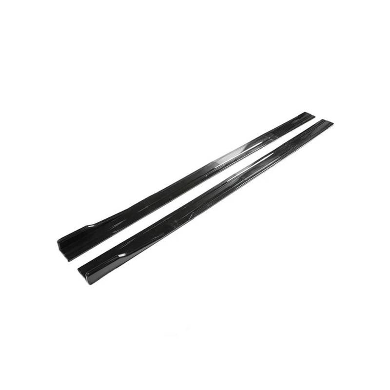 Seitenschweller 8 STÜCKE Universal 2 M/2,18 M Universal Für Seitenschweller Verlängerung Kipphebel Lip Separator Stoßstange Seitenrock(2m Glossy Black) von FTJKKVV