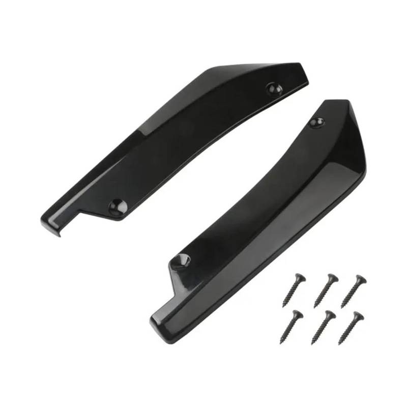 Seitenschweller Auto Universal Seitenschwellerverlängerung Für Vorne Und Hinten Stoßstangenleiste Lippenspoiler Diffusor Splitter Kratzschutz Carbon Fiber Winglets Seitenrock(Schwarz) von FTJKKVV