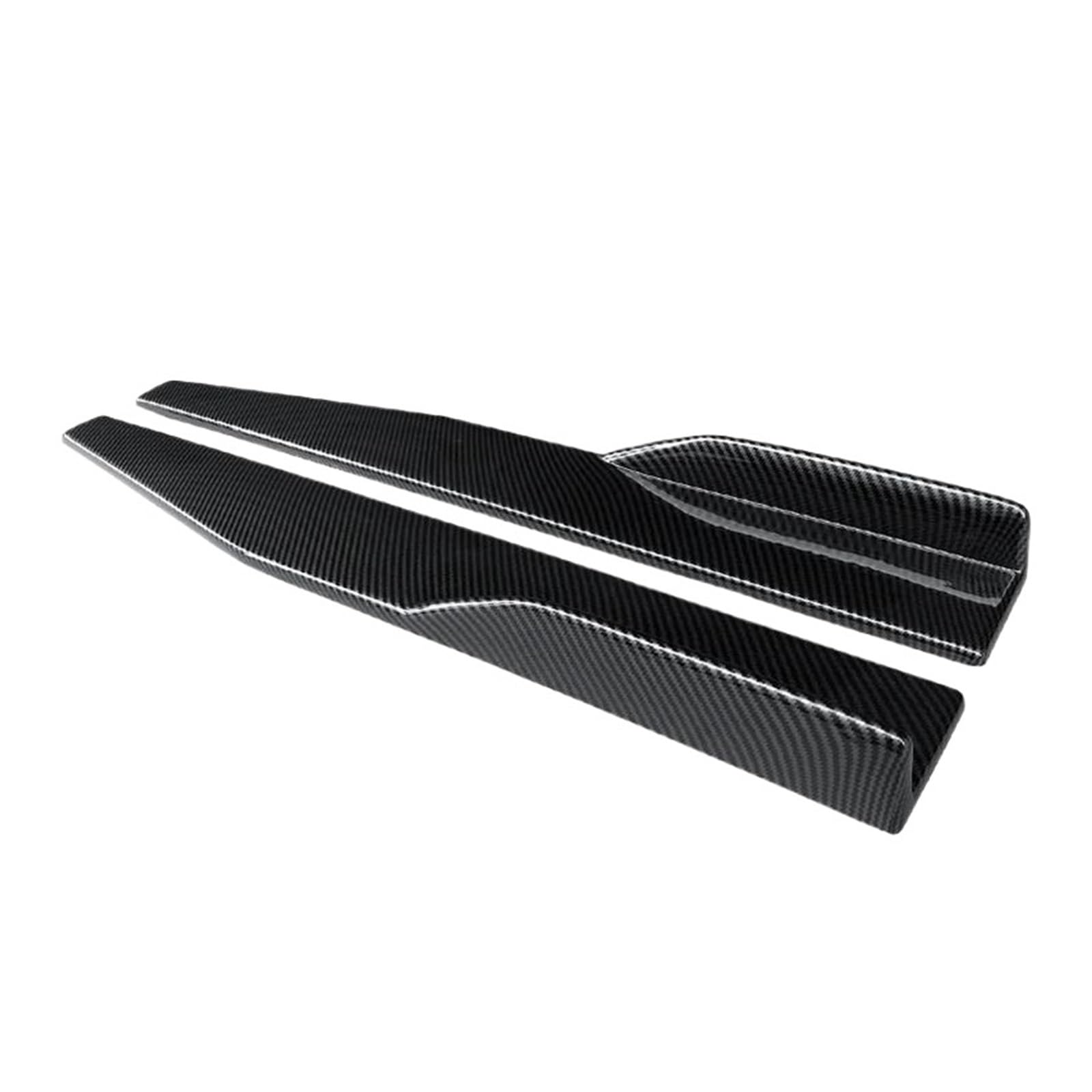 Seitenschweller Autozubehör Seitenschweller Stoßstangendiffusor Spoiler Schürzen Flügel Verlängerungen 75CM Carbon Fiber Look Für TT 2004-2019 2016 2017 Seitenrock(Kohlefaser-Optik) von FTJKKVV