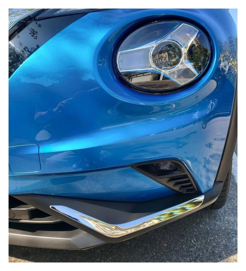 Seitenschweller Für Nissan Für Juke F16 2019-2023 Auto Edelstahl Seitentür Körperschutzleisten Schutz Dekorative Abdeckung Zierleisten Seitenrock(Front Bumper Chrome) von FTJKKVV