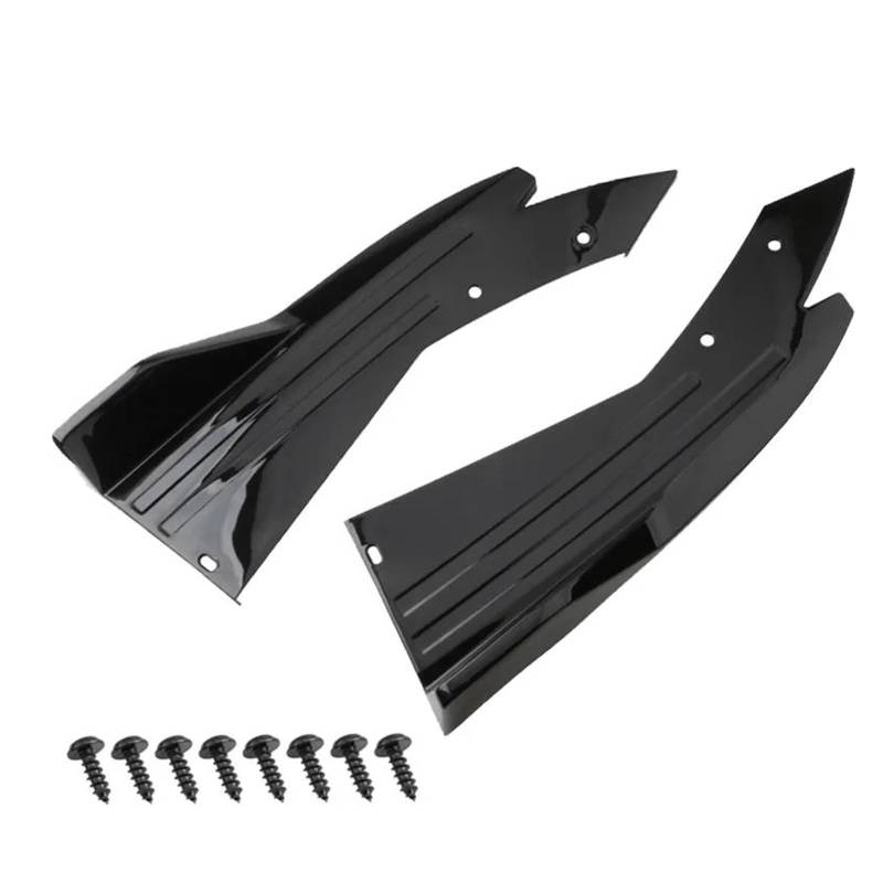 Seitenschweller Paar Universal Seitenschweller Wrap Angle Splitter Auto Heckspoilerlippe Carbon Fiber Wing Trim Schutz Anti-Crash-Diffusor Seitenrock(2pcs Black) von FTJKKVV