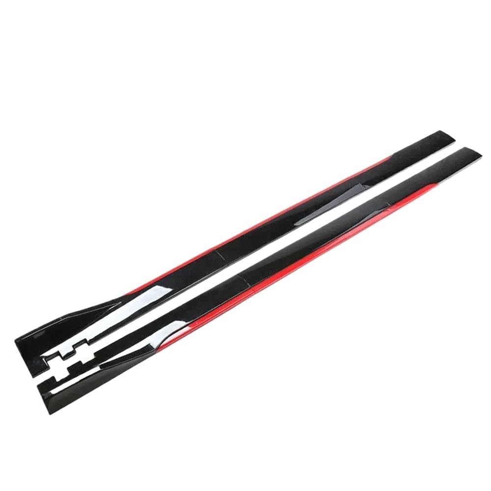 Seitenschweller Universal 2,2 M/2 M ABS Seitenspoiler Auto Seitenschweller Verlängerung Spoiler Schweller Lippensplitter Für Subaru Autozubehör Seitenrock(A Black red 2.2m) von FTJKKVV