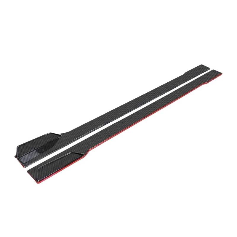 Seitenschweller Universal 2,2 M/2 M ABS Seitenspoiler Auto Seitenschweller Verlängerung Spoiler Schweller Lippensplitter Für Subaru Autozubehör Seitenrock(A Carbon red 2m) von FTJKKVV