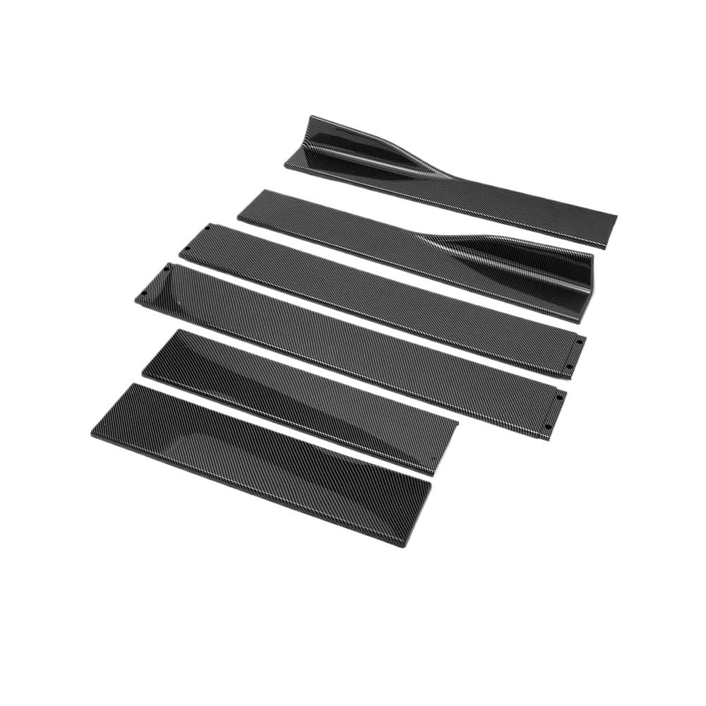 Seitenschweller Universal 2,2 M/2 M ABS Seitenspoiler Auto Seitenschweller Verlängerung Spoiler Schweller Lippensplitter Für Subaru Autozubehör Seitenrock(Carbon Fiber 2m) von FTJKKVV