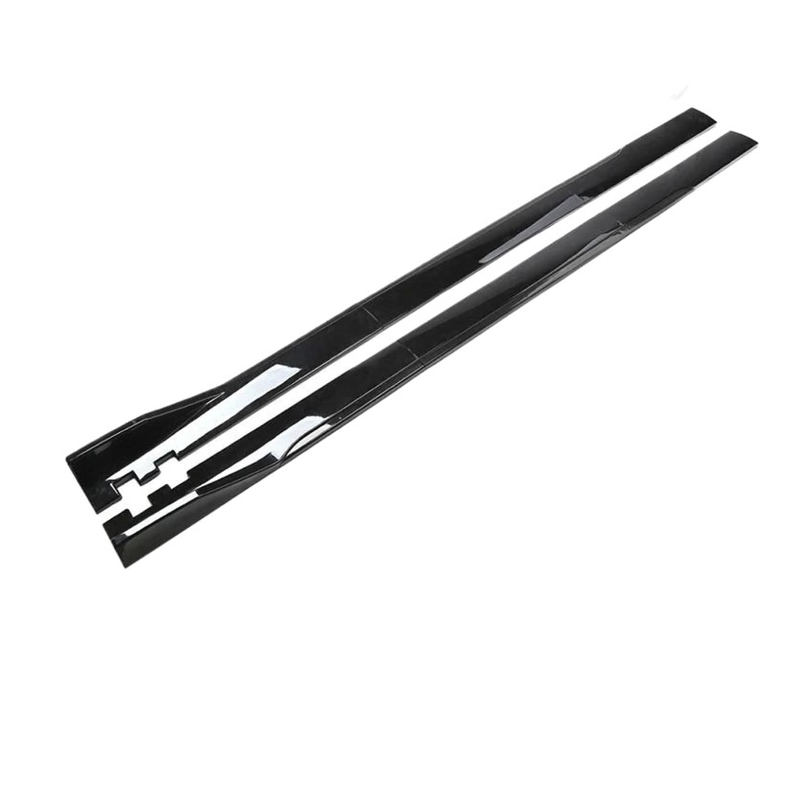 Seitenschweller Universelle Seitenschweller-Verlängerung Diffusor Bodykit Auto-Styling Außenzubehör Seitenrock(200cm Black) von FTJKKVV