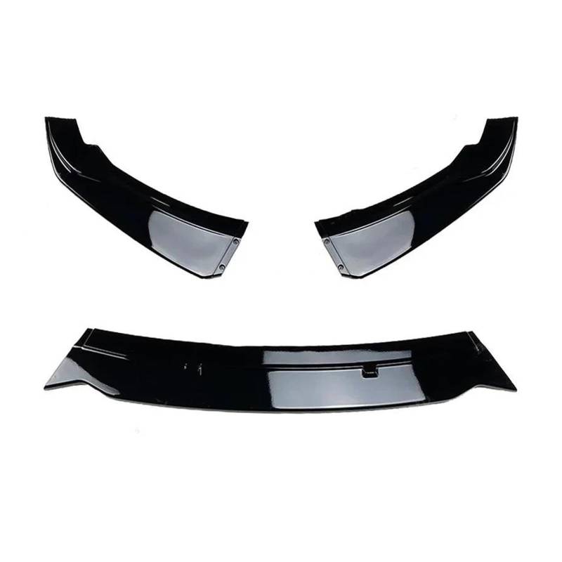 Splitter 3 Stücke Auto Vorderen Stoßfänger Lip Body Kit Für F20 F21 116i 118i 120i 2011-2019 Spoiler Splitter PP Stoßstange Canard Lip Splitter Spoiler(Glossy Black) von FTJKKVV