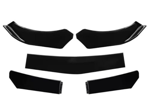 Splitter 4/5 STÜCKE Universal Auto Front Blade Stoßstange Lip Body Kit Spoiler Splitter Stoßstange Canard Lip Splitter Für Etc. Kohlefaser Spoiler(5Pcs Bright Black) von FTJKKVV