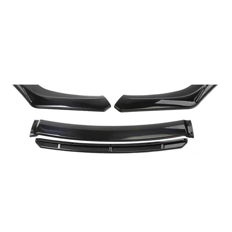 Splitter 4 STÜCKE Auto Frontstoßstange Unterlippe Body Kit Spoiler Canard Splitter Diffusor Frontstoßstange Abdeckung Lippe Frontspoiler Flügel Universal Spoiler(Full Black) von FTJKKVV