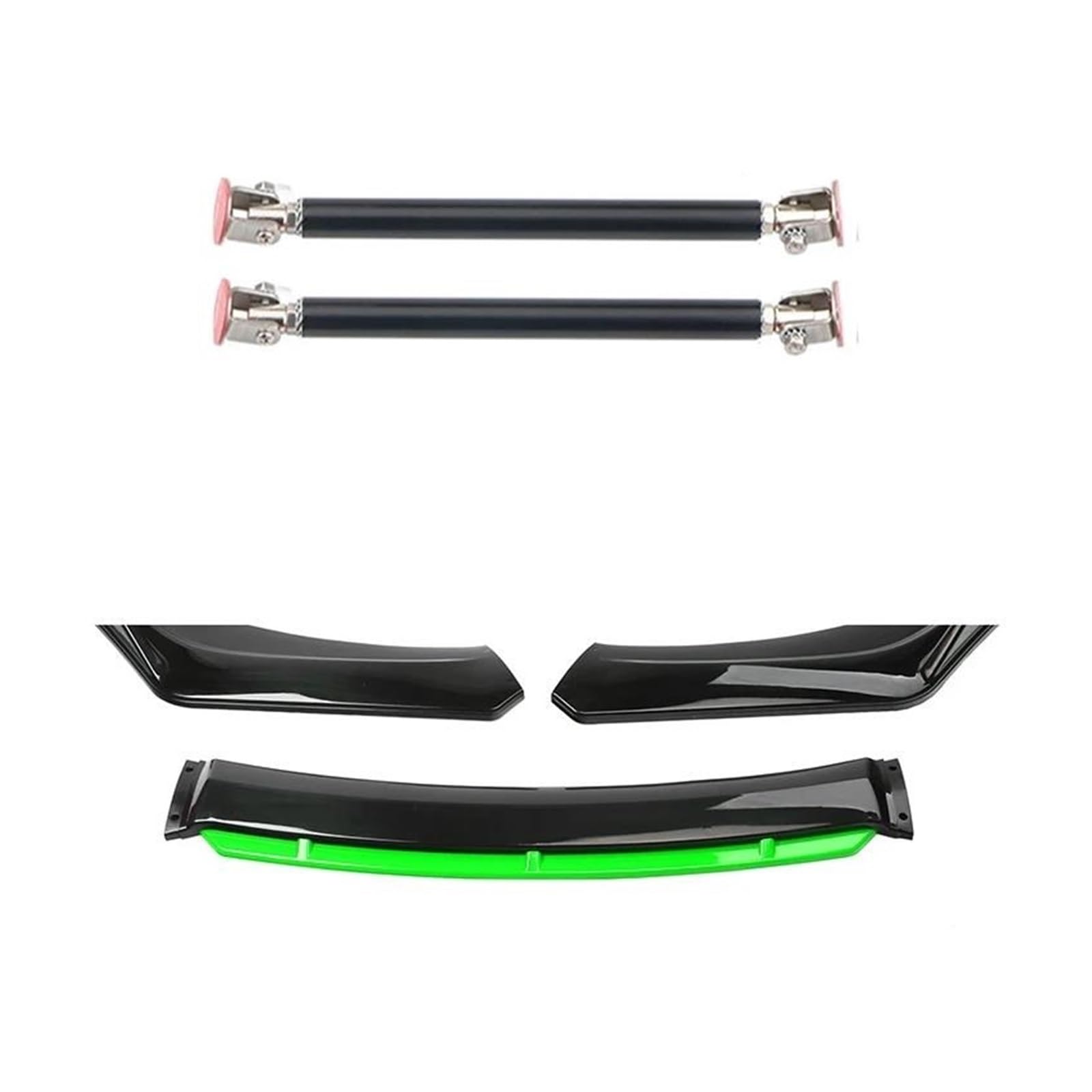 Splitter 4 STÜCKE Universal Auto Frontstoßstange Lip Body Kit Spoiler Splitter Diffusor Weiß Carbon Fiber Splitter ABS Kunststoff Autozubehör Spoiler(15cm Black 2) von FTJKKVV