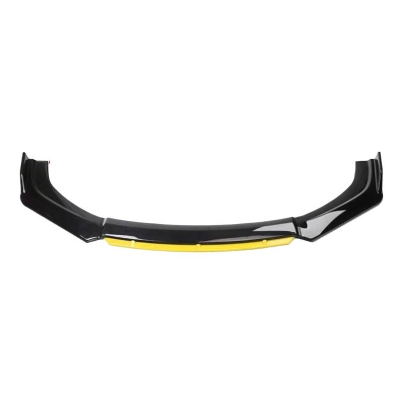 Splitter 4 STÜCKE Universal Auto Frontstoßstange Lip Body Kit Spoiler Splitter Diffusor Weiß Carbon Fiber Splitter ABS Kunststoff Autozubehör Spoiler(Black and Yellow) von FTJKKVV