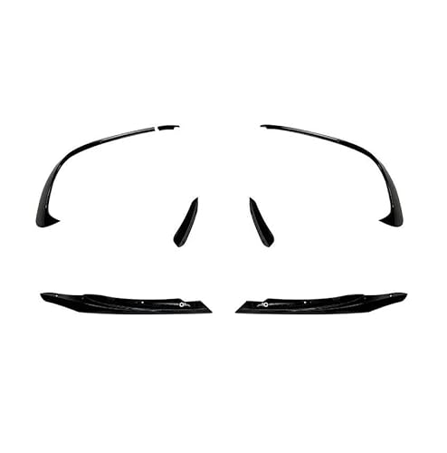 Splitter 9-teiliges Frontspoiler-Spoiler-Splitter-Canards-Entlüftungsöffnungen Schwarz Glänzend Für Benz W176 A200 A250 A45 Für AMG Fließheck Sport 2016–2018 Spoiler(3) von FTJKKVV