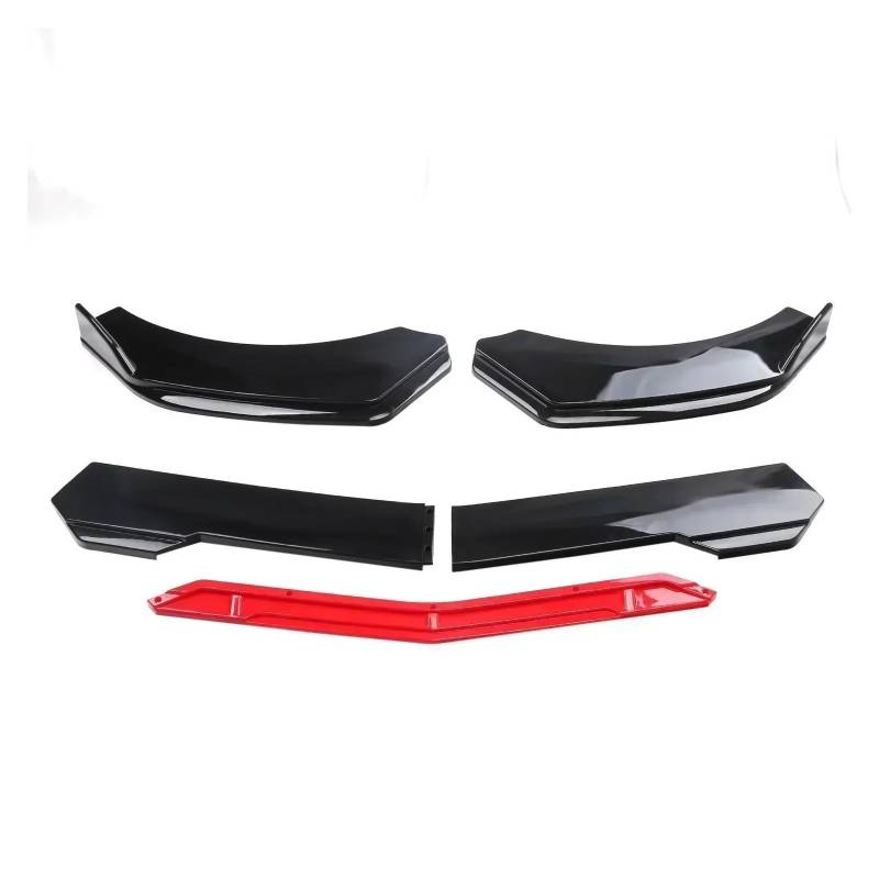 Splitter Auto Front Stoßstange Kinn Lip Spoiler Körper Kits Splitter Rock Diffusor Schutz Schutz Für Clio 4 5 RS GT 1993-2021 Spoiler(Black Red) von FTJKKVV