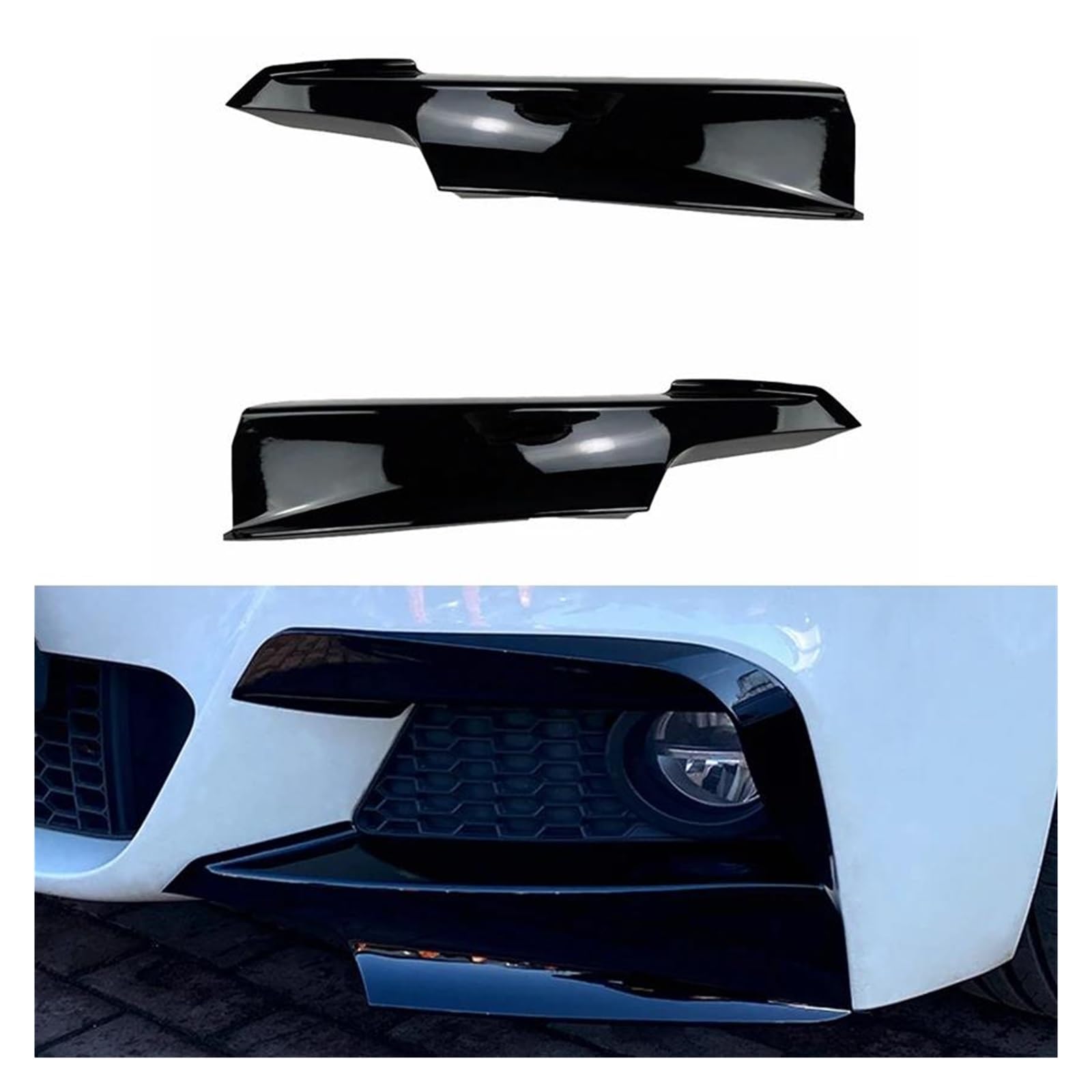 Splitter Auto Frontspoilerlippe Karosseriebausatz ABS-Kunststoff Untere Splitterschutzplatte Für F30 F31 F35 3er-Serie Sport 2012-2018 Spoiler(Gloss Black B) von FTJKKVV