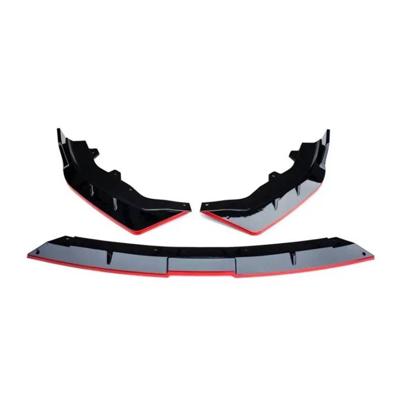 Splitter Für CHANGAN Für Uni-V Frontschürze Spoiler 2022 2023 Für UNIV Splitter Röcke Lip Carbon Oberfläche Körper Kit Zubehör Spoiler(Y Gloss Black - Red) von FTJKKVV