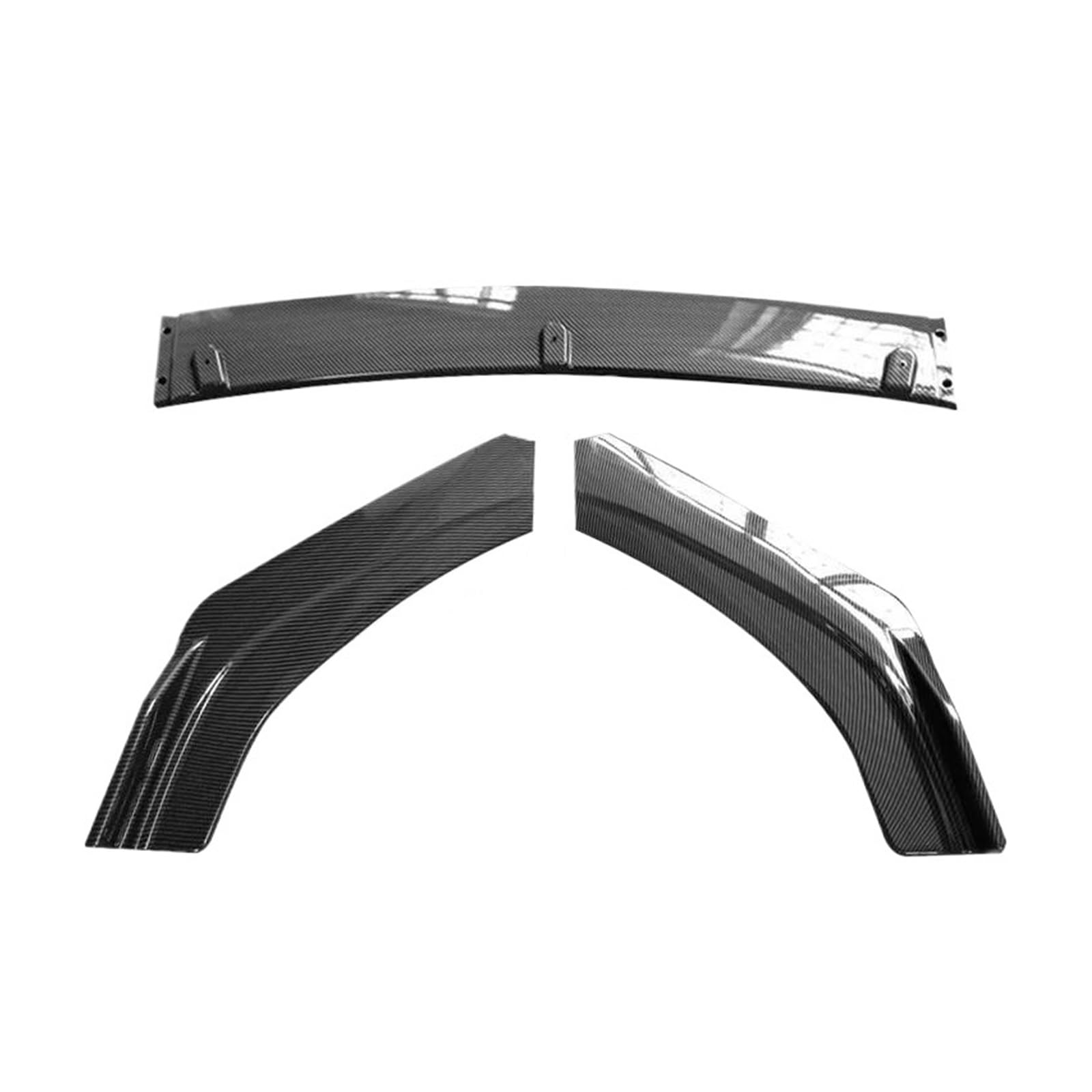 Splitter Für VW Für Scirocco R 2009-2014 Frontschürze Spoiler Schutz Platte Lip Splitter Körper Kit Carbon Oberfläche Dekorative Streifen Schaufel Spoiler(Carbon Surface) von FTJKKVV